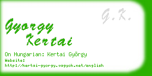 gyorgy kertai business card