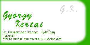 gyorgy kertai business card